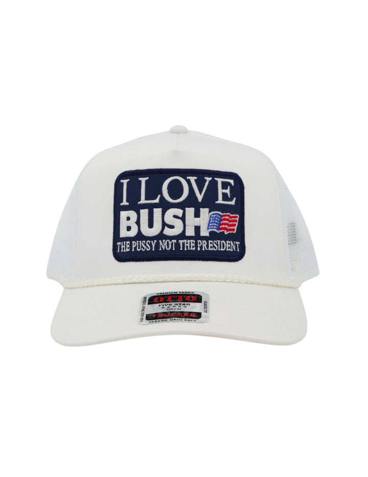I Love Bush Trucker Hat | Funny Men's Bold Cap