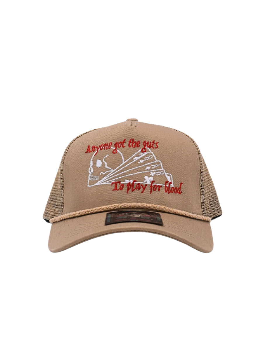 Anyone Have The Guts To Play For Blood Trucker Hat | Poker Movie Val Ringo Cap