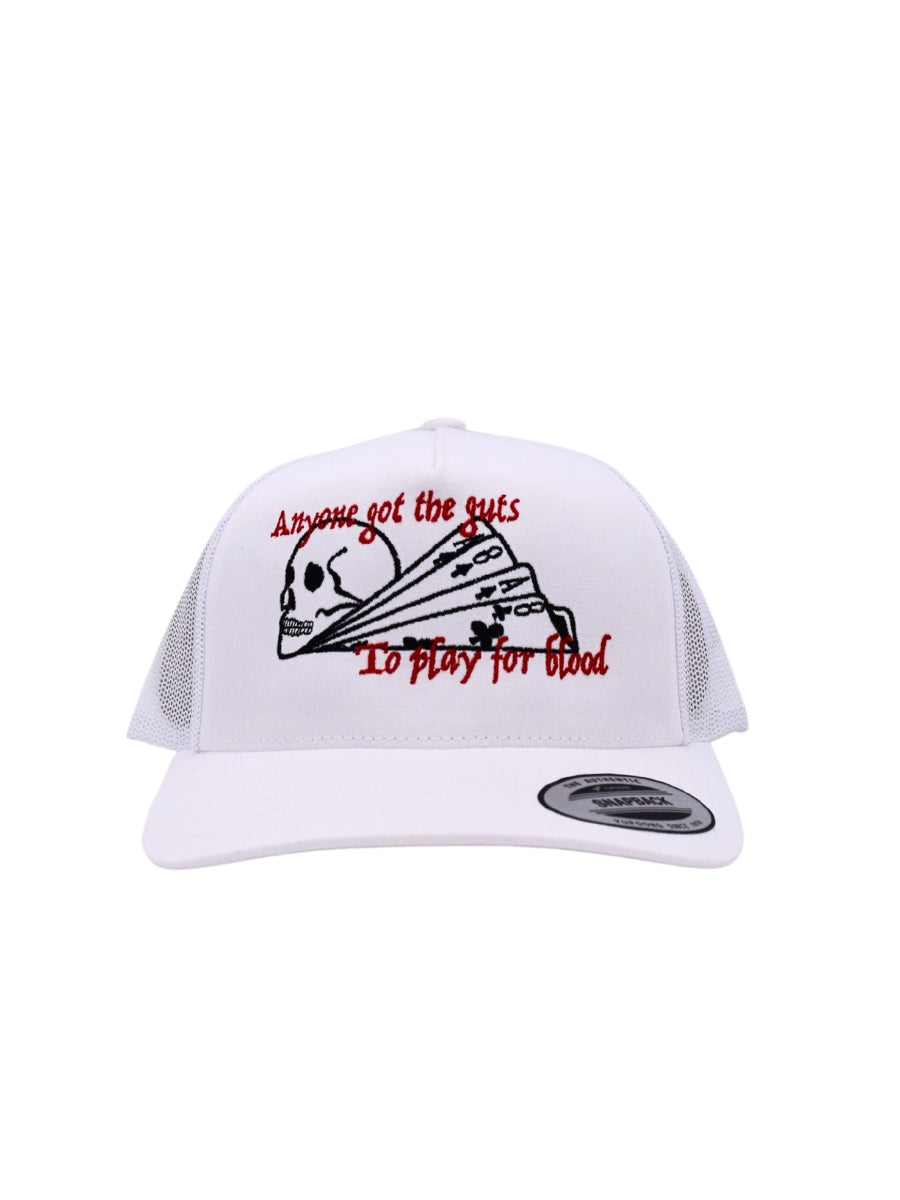 Anyone Have The Guts To Play For Blood Trucker Hat | Poker Movie Val Ringo Cap