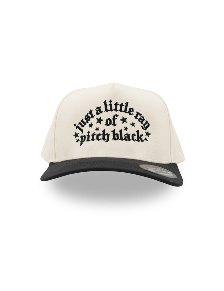 Just a Little Ray of Pitch Black Embroidered Hat