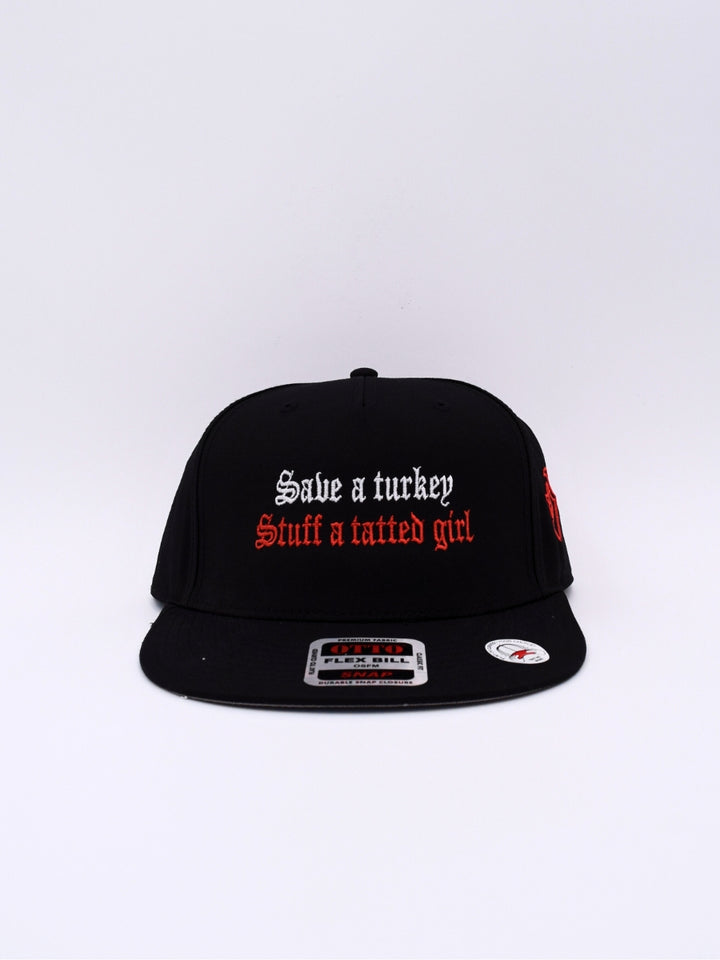 Save A Turkey Stuff A Tatted Girl Trucker Hat | Funny Holidays Mens Cap