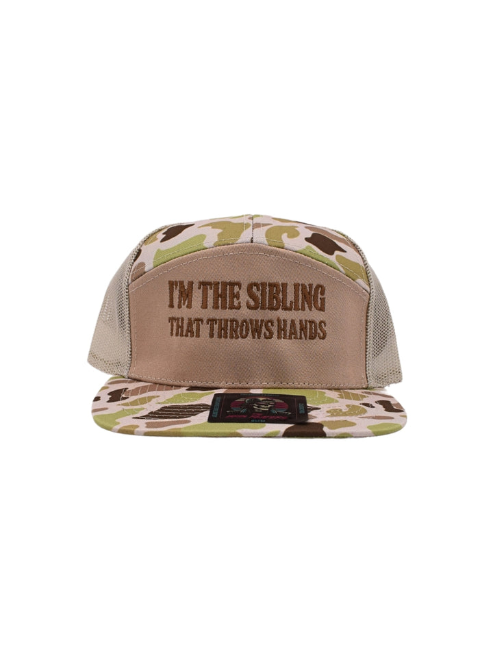 I'm The Sibling That Throws Hands Hat - Bold & Fun Printed Caps