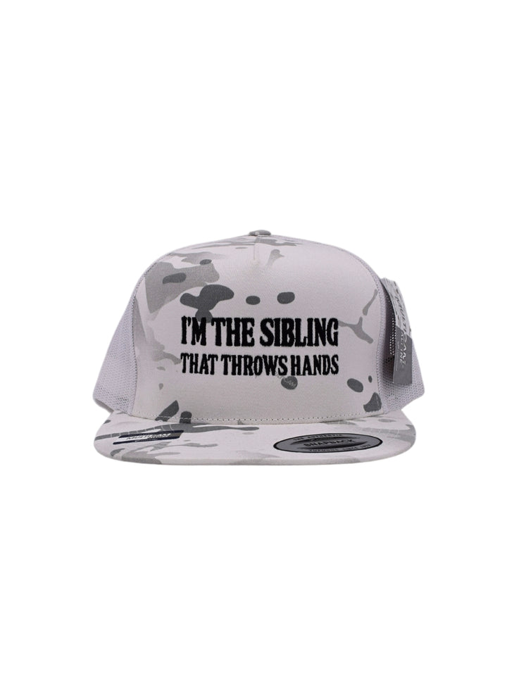 I'm The Sibling That Throws Hands Hat - Bold & Fun Printed Caps