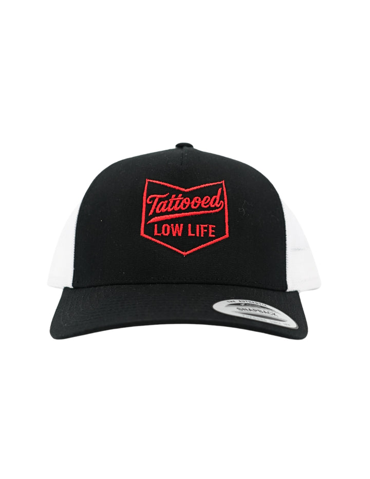 Tattooed Low Life Trucker Hat | Funny Humor Comedy Ink