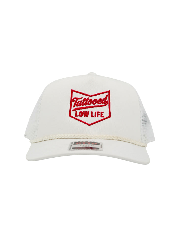 Tattooed Low Life Trucker Hat | Funny Humor Comedy Ink