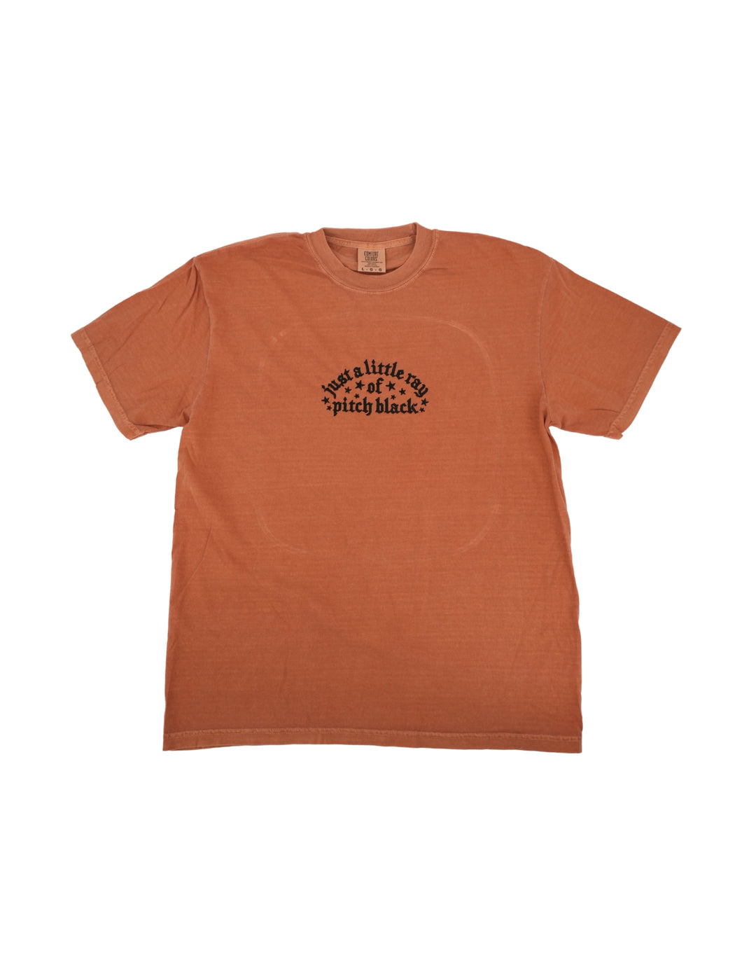 Just a Little Ray of Pitch Black Embroidered T-Shirt