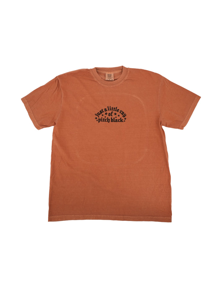 Just a Little Ray of Pitch Black Embroidered T-Shirt