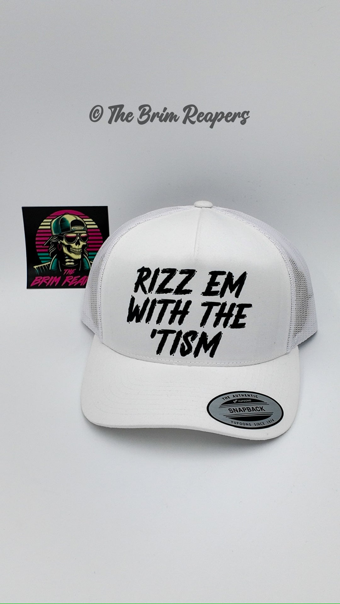 Rizz Em With The Tism Hat | Flirty Funny Comedy Humorous Accessories Cap