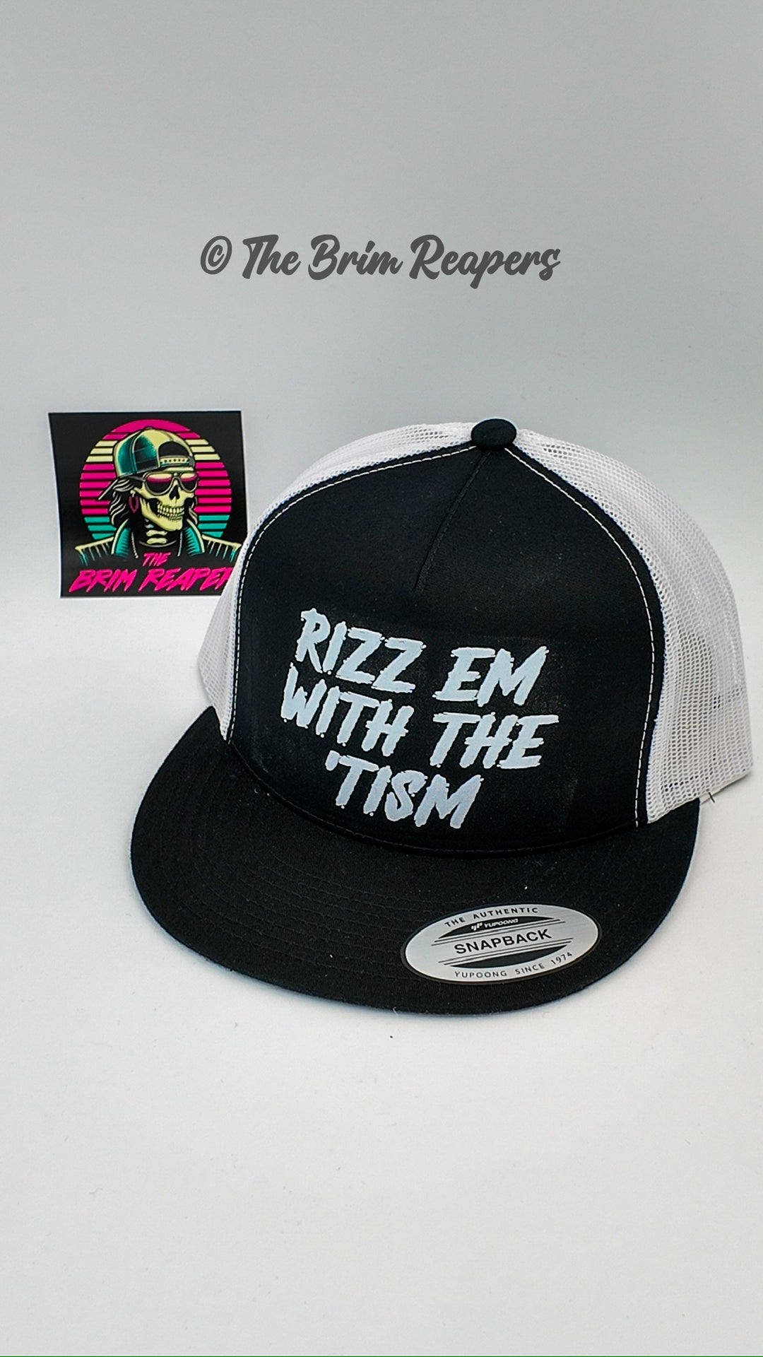 Rizz Em With The Tism Hat | Flirty Funny Comedy Humorous Accessories Cap