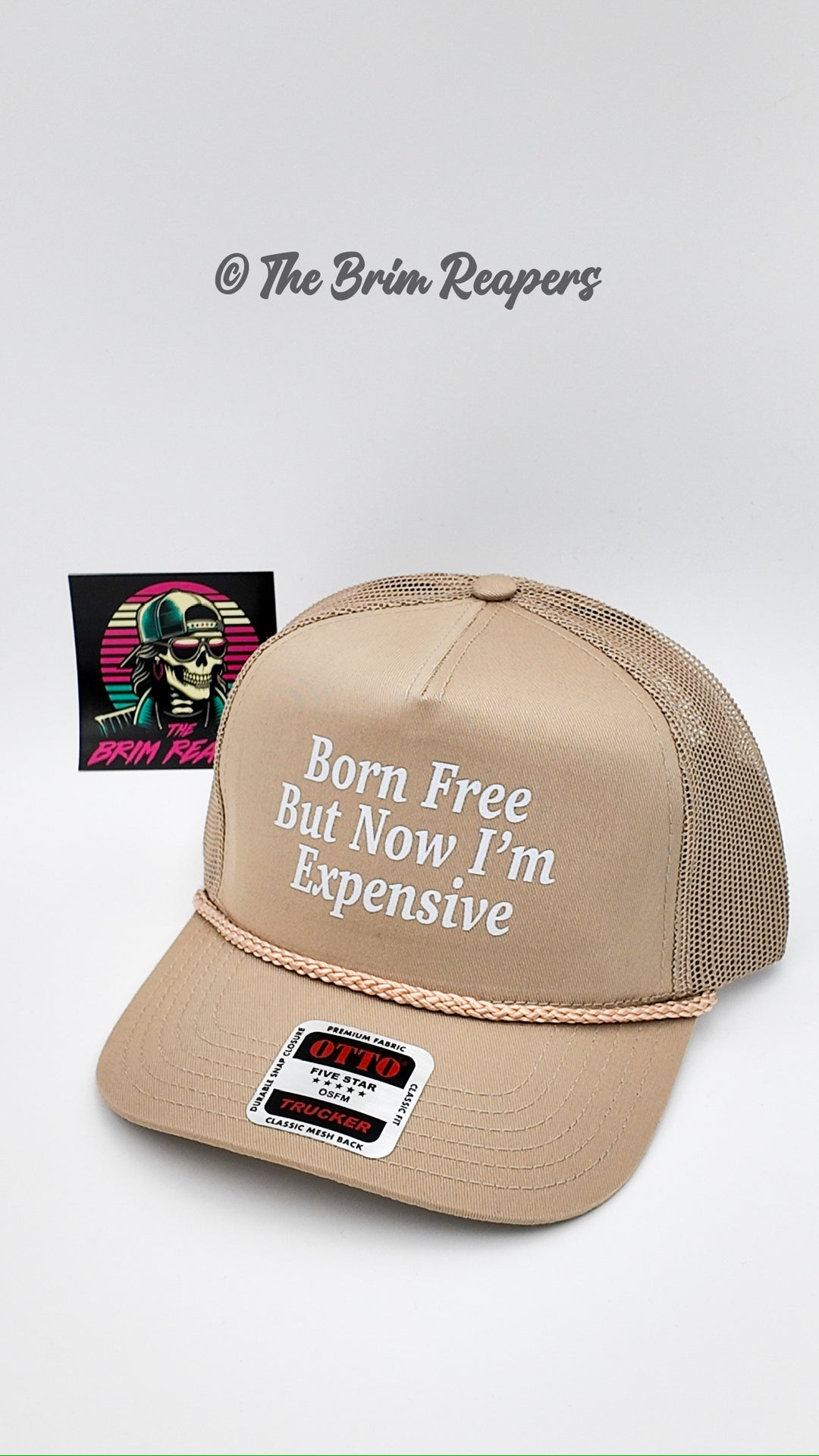 Born Free But I'm Now Expensive Hat | Patriotic Humor Funny Accessories Dad Hat Trucker Flatbill