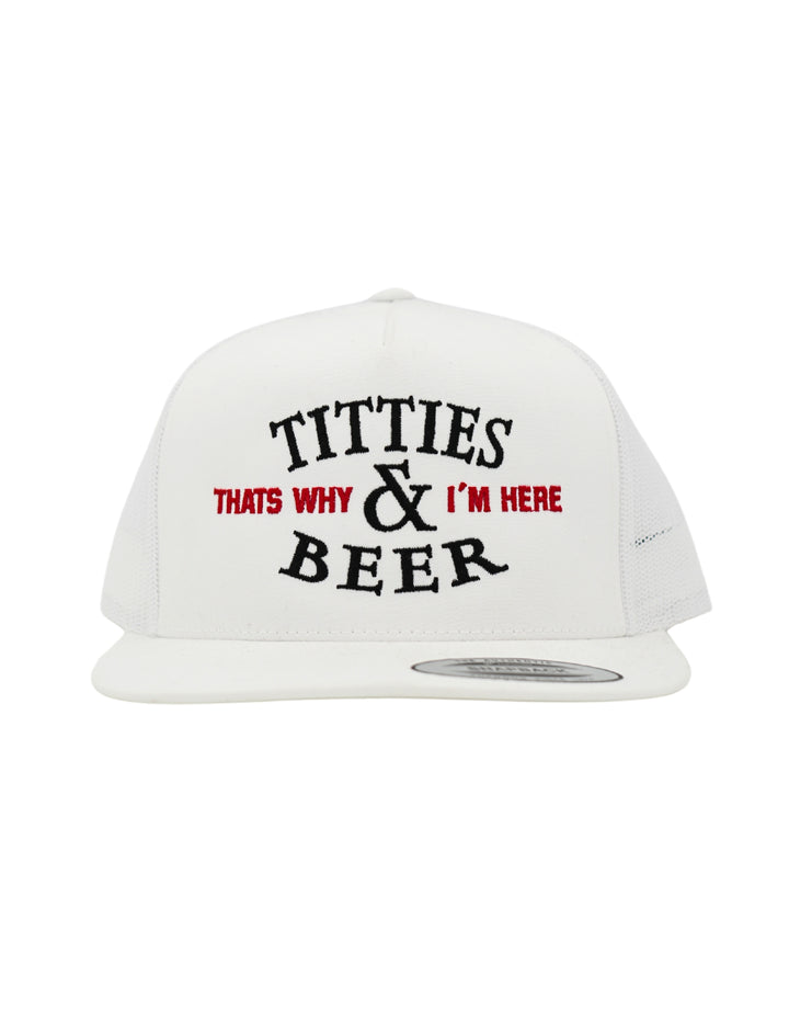 T!tties and Beer That’s Why I’m Here Hat | Funny Drinking Men's Accessories