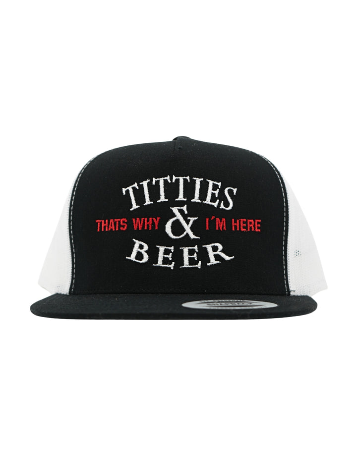 T!tties and Beer That’s Why I’m Here Hat | Funny Drinking Men's Accessories