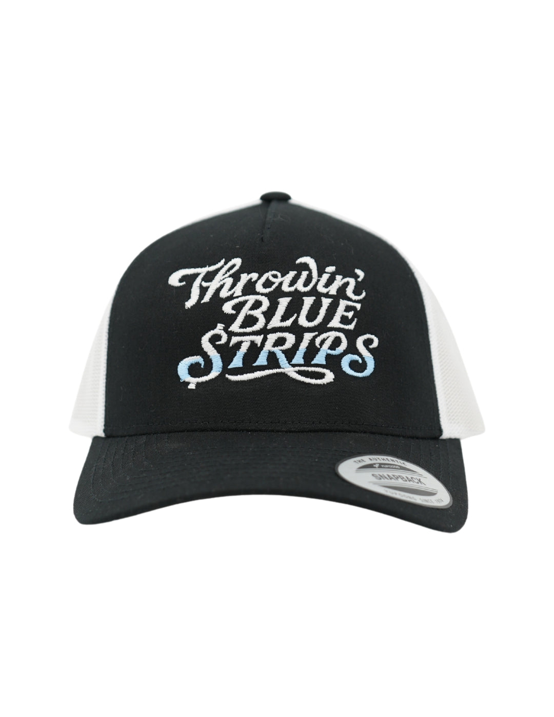 Throwin Blue Strips Embroidered Hat | Country Club Money Funny Hat