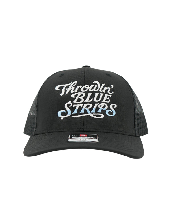 Throwin Blue Strips Embroidered Hat | Country Club Money Funny Hat