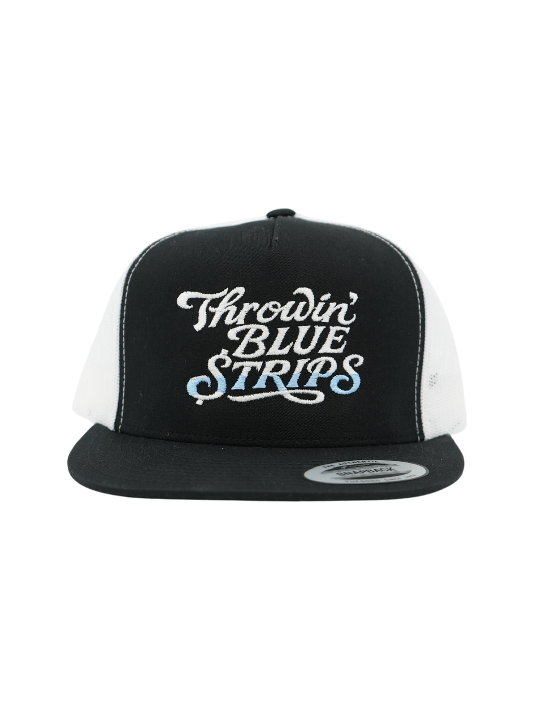 Throwin Blue Strips Embroidered Hat | Country Club Money Funny Hat