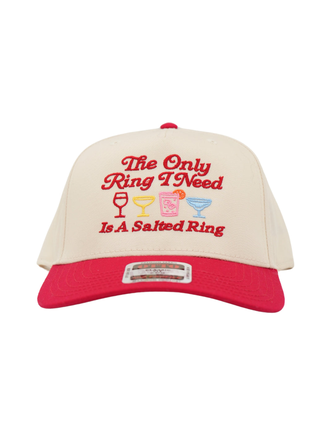 The Only Ring I Need Is A Salted Ring Embroider Hat | Embroidered Trucker Cap for Margarita Lovers