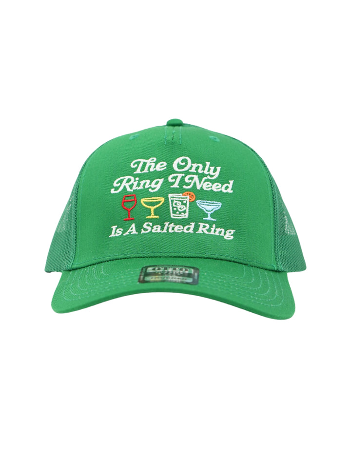 The Only Ring I Need Is A Salted Ring Embroider Hat | Embroidered Trucker Cap for Margarita Lovers