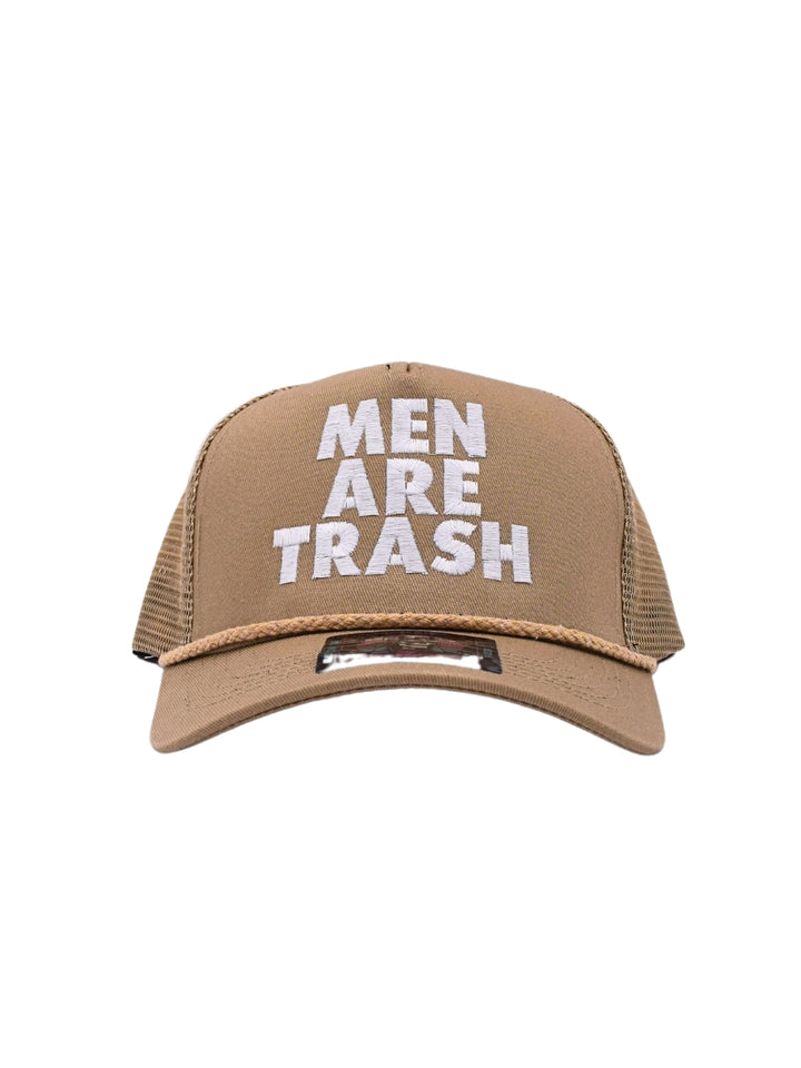 Men Are Trash Hat | Women's Funny Bold Comedic Trucker