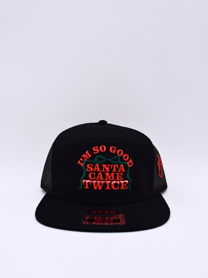 I'm So Good Santa Came Twice Trucker Hat | Funny Womens Holiday Cap