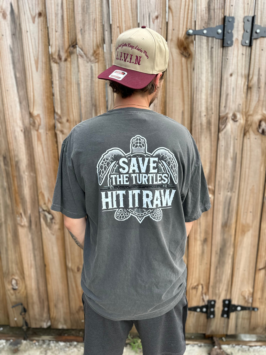 Save the Turtles, Hit It Raw T-Shirt | Environment Funny Comedy Plastic Straws