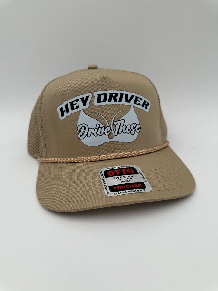 Hey Driver, Drive These Hat | Talladega Knight Ricky Bobby 26 Trucker Flatbill Dad Foam Hat