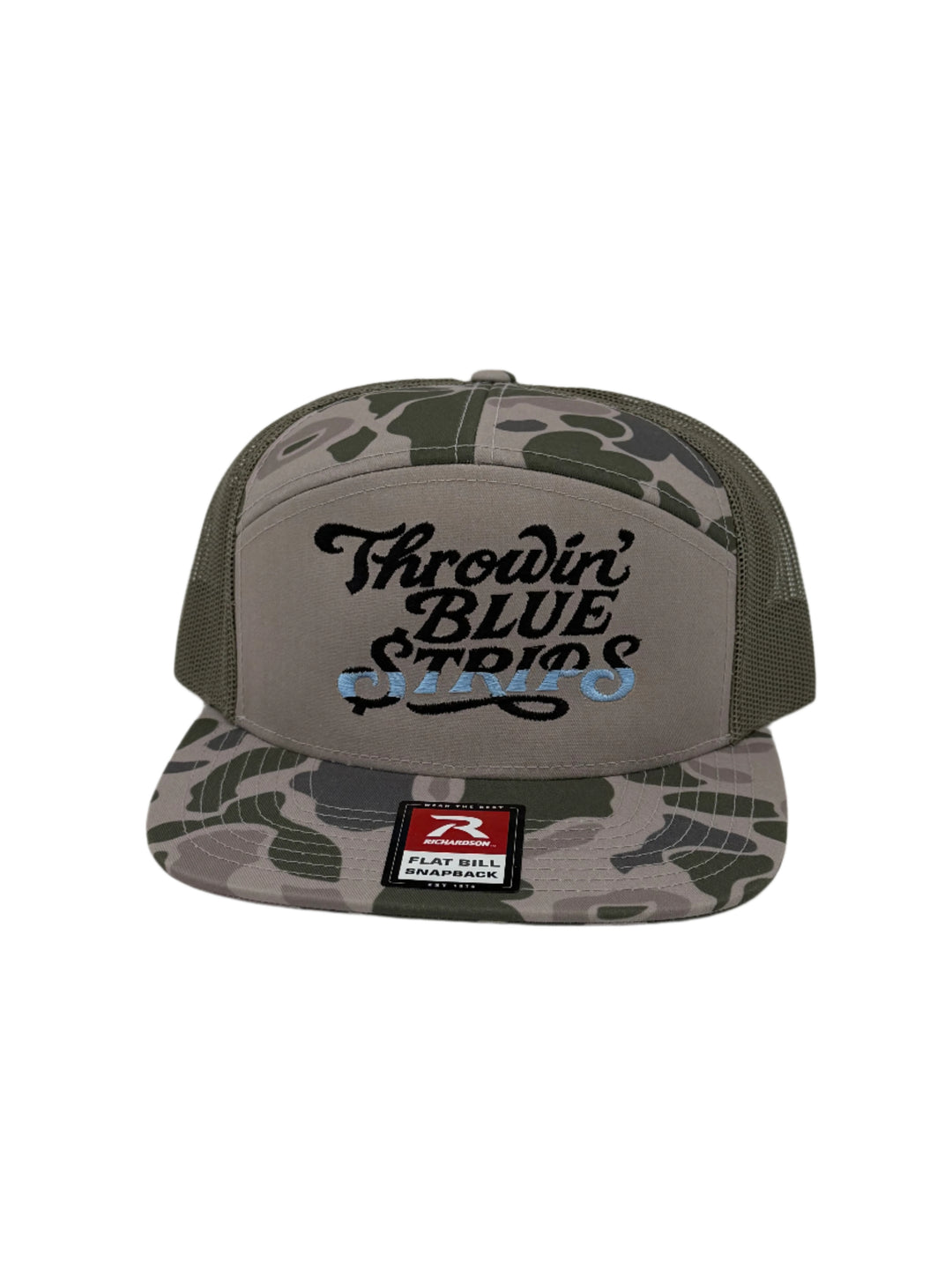 Throwin Blue Strips Embroidered Hat | Country Club Money Funny Hat