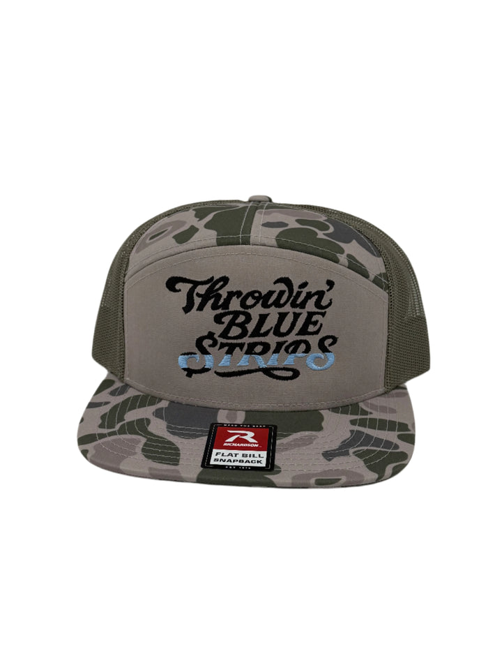 Throwin Blue Strips Embroidered Hat | Country Club Money Funny Hat