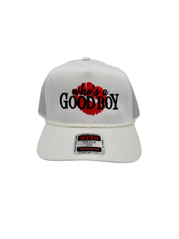 Who's A Good Boy Hat | Women's Accessories Funny Trucker Dad Hat