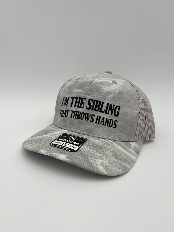 I'm The Sibling That Throws Hands Hat - Bold & Fun Printed Caps