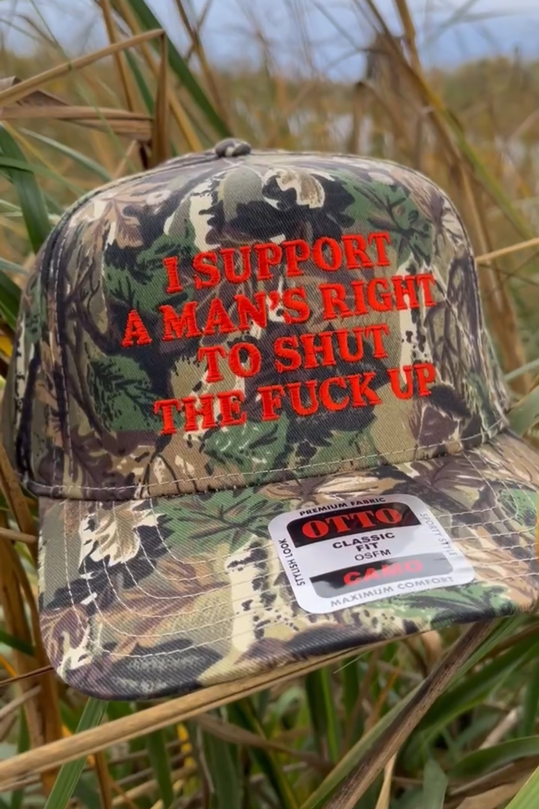 I Support A Mans Right To Shut The F Up Hat | Women's Accessories Funny Comedy