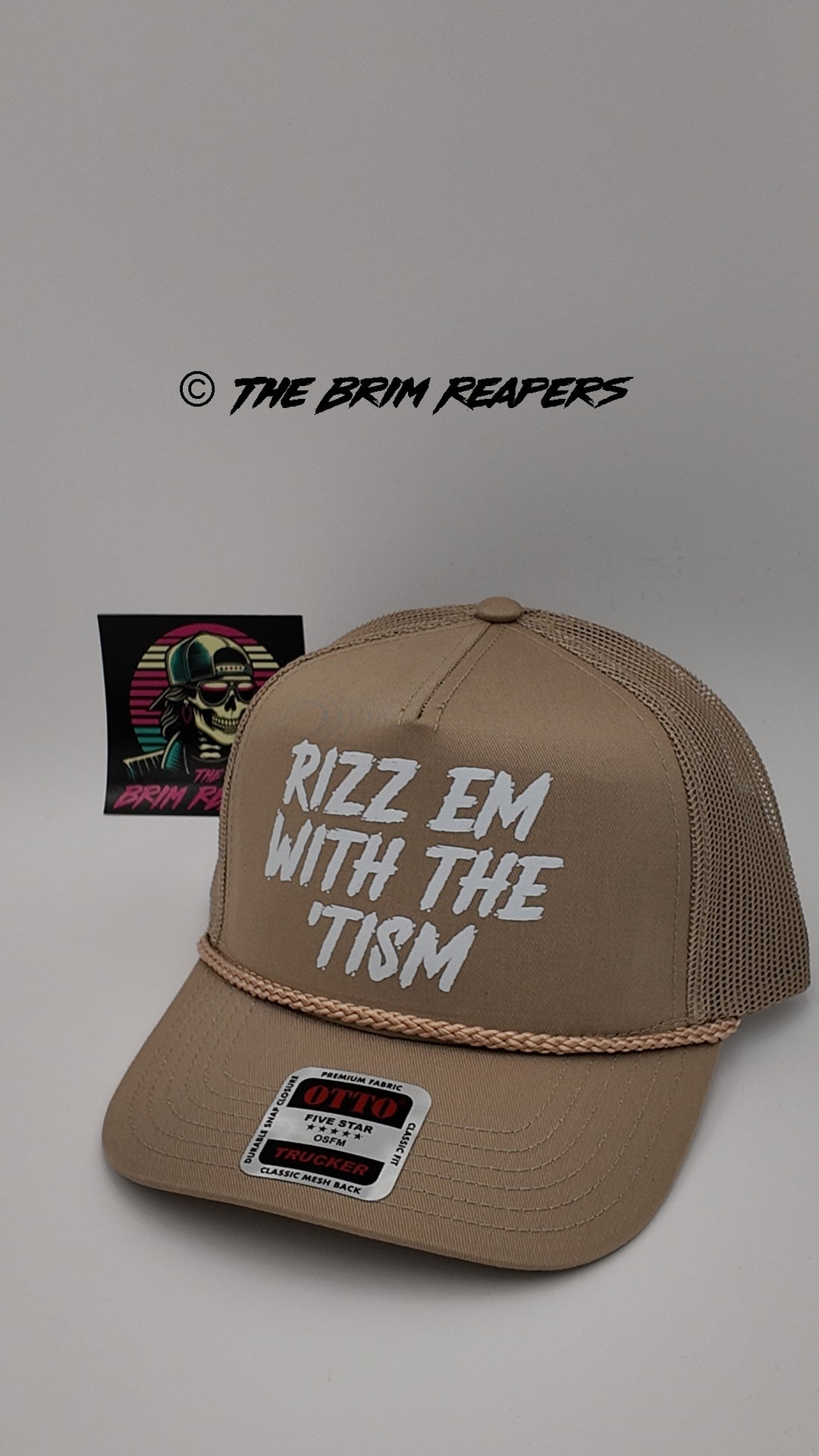 Rizz Em With The Tism Hat | Flirty Funny Comedy Humorous Accessories Cap