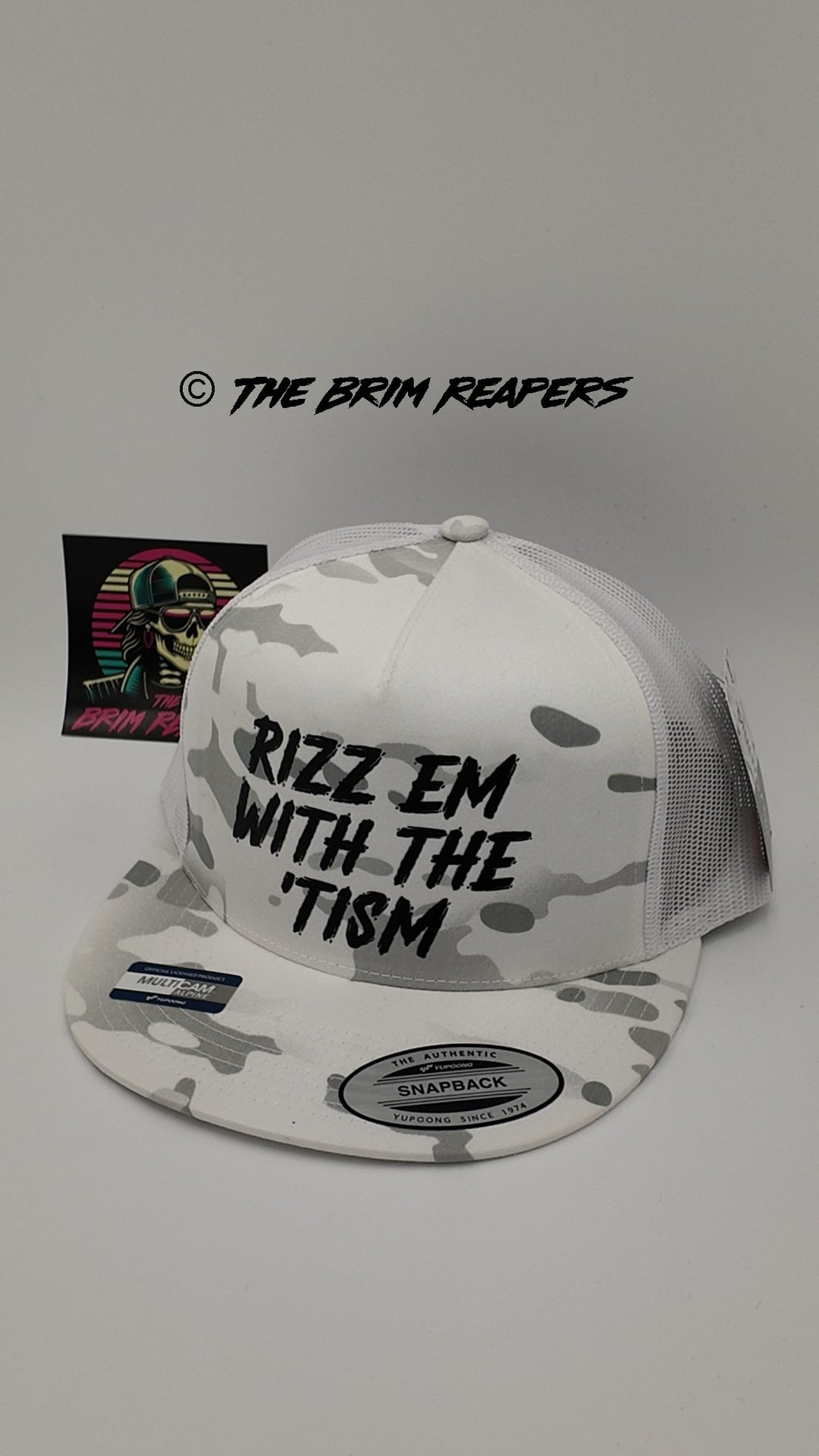 Rizz Em With The Tism Hat | Flirty Funny Comedy Humorous Accessories Cap