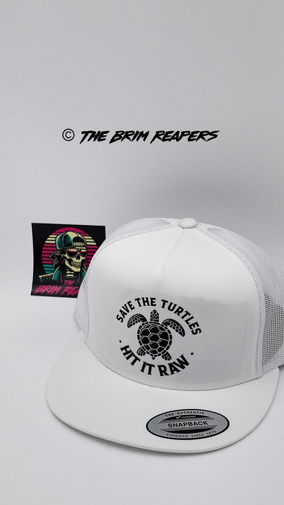 Save The Turtles Hit It Raw Hat | Funny Comedy Plastic Straws Environment